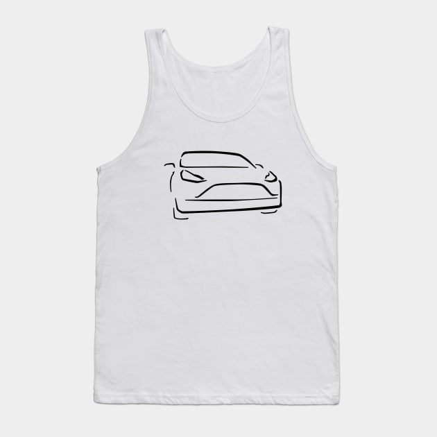 Electric Car Abstract Drawing Tank Top by Shannon Marie